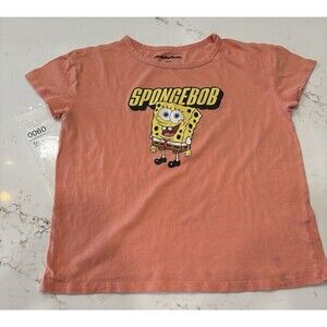 SpongeBob SquarePants Nickelodeon Peach color T-Shirt Women's Size M Graphic T